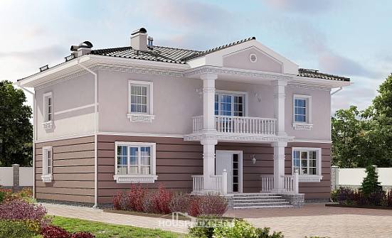 210-005-П Проект двухэтажного дома, средний дом из пеноблока Ясногорск | Проекты домов от House Expert