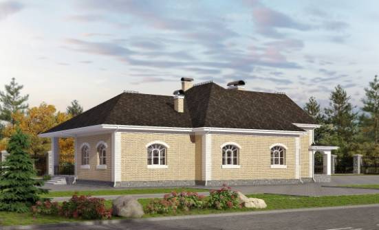 290-001-П Проект двухэтажного дома с мансардным этажом, гараж, классический коттедж из кирпича Кимовск | Проекты домов от House Expert