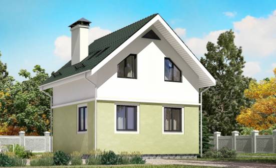 070-001-П Проект двухэтажного дома мансардный этаж, миниатюрный загородный дом из твинблока Тула | Проекты домов от House Expert