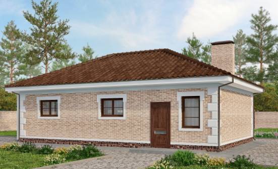 070-005-П Проект гаража из кирпича Новомосковск | Проекты домов от House Expert