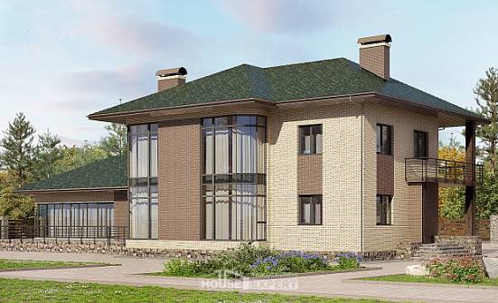 305-003-П Проект двухэтажного дома, уютный загородный дом из пеноблока Венёв | Проекты домов от House Expert
