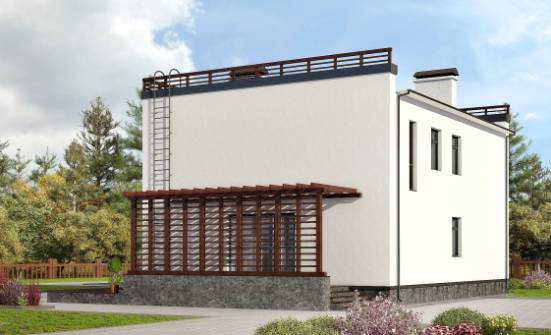 215-002-П Проект двухэтажного дома, уютный домик из поризованных блоков Новомосковск | Проекты домов от House Expert