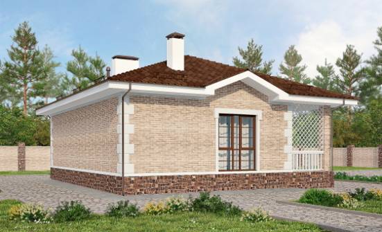 065-002-П Проект бани из кирпича Алексин | Проекты одноэтажных домов от House Expert
