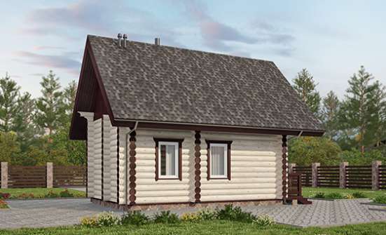 035-001-Л Проект бани из бревен Кимовск | Проекты одноэтажных домов от House Expert