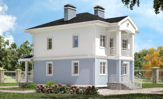 120-001-П Проект двухэтажного дома, бюджетный домик из твинблока Богородицк | Проекты домов от House Expert