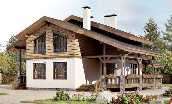 210-006-П Проект двухэтажного дома с мансардой, современный домик из кирпича Кимовск | Проекты домов от House Expert