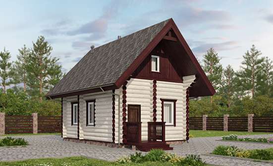 035-001-Л Проект бани из бревен Кимовск | Проекты домов от House Expert