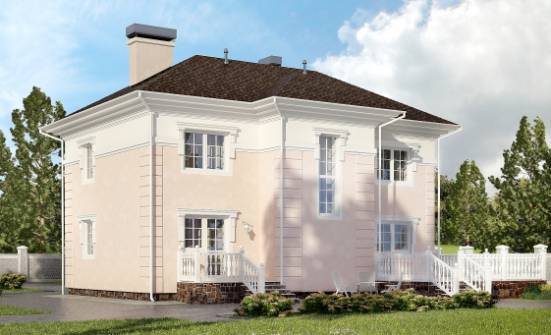 155-005-Л Проект двухэтажного дома, красивый загородный дом из теплоблока Венёв | Проекты домов от House Expert
