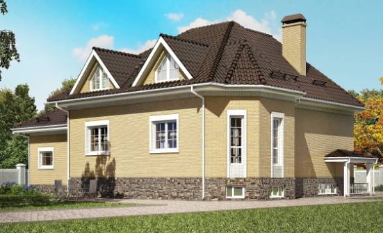 400-001-П Проект трехэтажного дома мансардный этаж, гараж, классический загородный дом из пеноблока Венёв | Проекты домов от House Expert