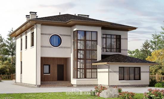 345-001-П Проект двухэтажного дома, большой дом из газосиликатных блоков Кимовск | Проекты домов от House Expert