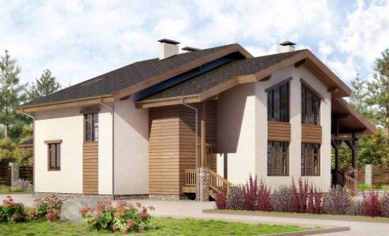 240-003-П Проект двухэтажного дома мансардой, простой загородный дом из кирпича Ефремов | Проекты домов от House Expert