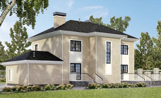 180-006-П Проект двухэтажного дома и гаражом, просторный домик из кирпича Богородицк | Проекты домов от House Expert