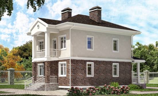 120-001-Л Проект трехэтажного дома, красивый коттедж из поризованных блоков Венёв | Проекты домов от House Expert