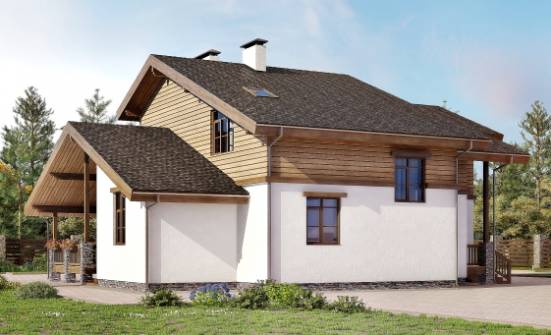 210-006-П Проект двухэтажного дома с мансардой, современный домик из кирпича Кимовск | Проекты домов от House Expert