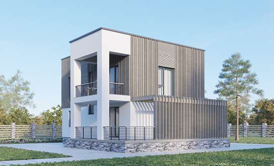 150-017-П Проект двухэтажного дома, простой дом из арболита Богородицк | Проекты домов от House Expert