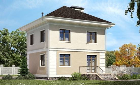 090-003-Л Проект двухэтажного дома, красивый домик из твинблока Кимовск | Проекты домов от House Expert