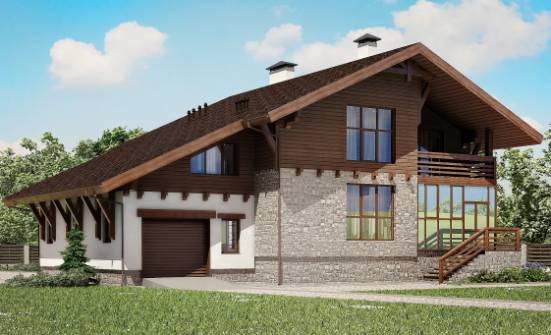 420-001-П Проект трехэтажного дома с мансардным этажом и гаражом, красивый дом из кирпича Венёв | Проекты домов от House Expert