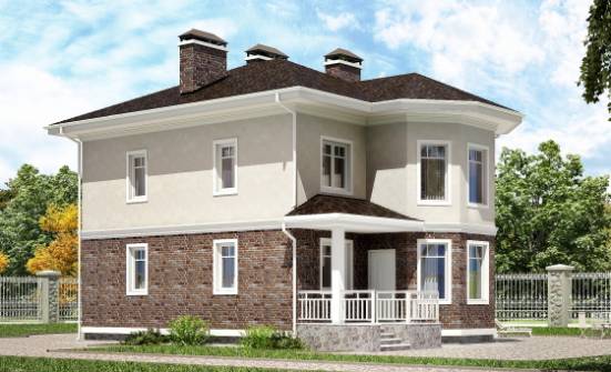 120-001-Л Проект трехэтажного дома, красивый коттедж из поризованных блоков Венёв | Проекты домов от House Expert