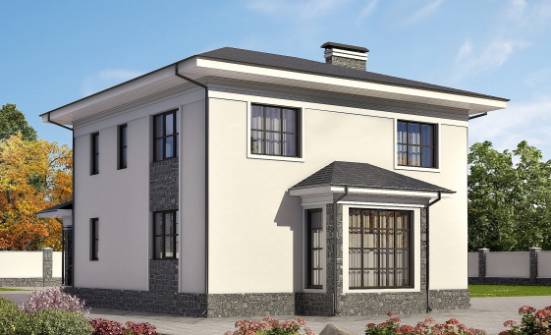 155-011-П Проект двухэтажного дома, бюджетный загородный дом из блока Венёв | Проекты домов от House Expert
