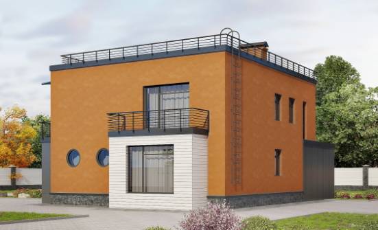 260-002-Л Проект двухэтажного дома и гаражом, классический загородный дом из теплоблока Венёв | Проекты домов от House Expert