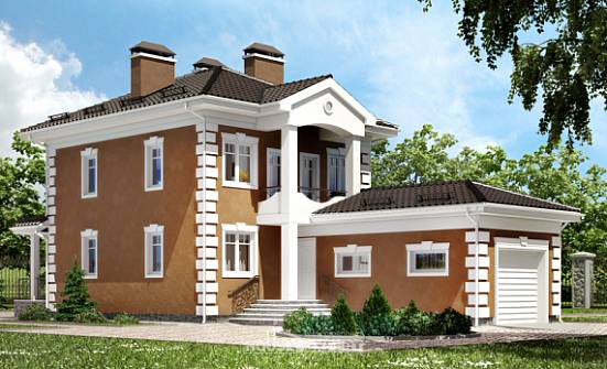 150-006-П Проект двухэтажного дома, гараж, уютный загородный дом из керамзитобетонных блоков Венёв | Проекты домов от House Expert