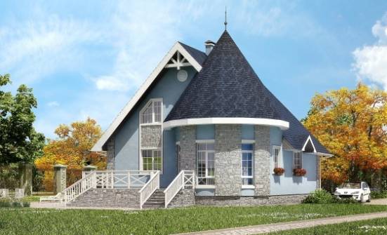 170-003-П Проект двухэтажного дома мансардный этаж, красивый загородный дом из газобетона Богородицк | Проекты домов от House Expert