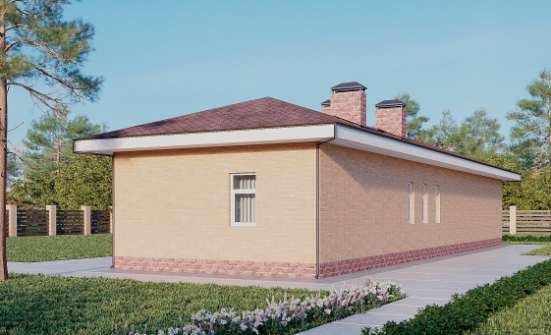 110-006-Л Проект бани из пеноблока Богородицк | Проекты одноэтажных домов от House Expert