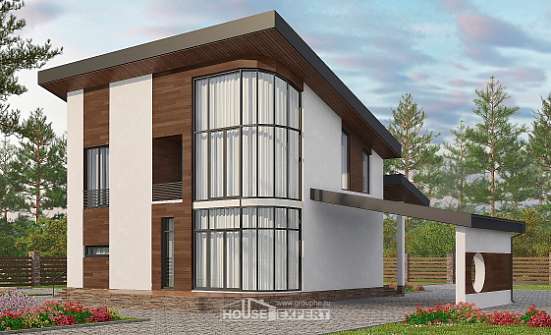 230-001-П Проект двухэтажного дома мансардный этаж, красивый коттедж из кирпича Ефремов | Проекты домов от House Expert