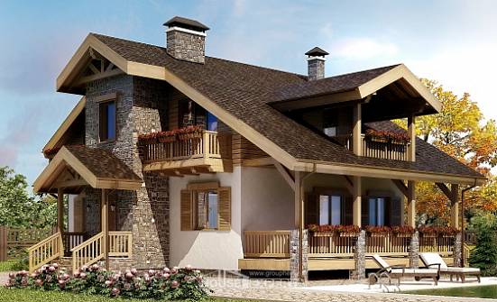150-004-П Проект двухэтажного дома с мансардой, недорогой дом из керамзитобетонных блоков Узловая | Проекты домов от House Expert