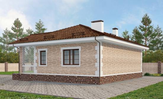 065-002-П Проект бани из кирпича Алексин | Проекты одноэтажных домов от House Expert