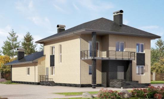 305-003-Л Проект двухэтажного дома, просторный коттедж из арболита Ефремов | Проекты домов от House Expert