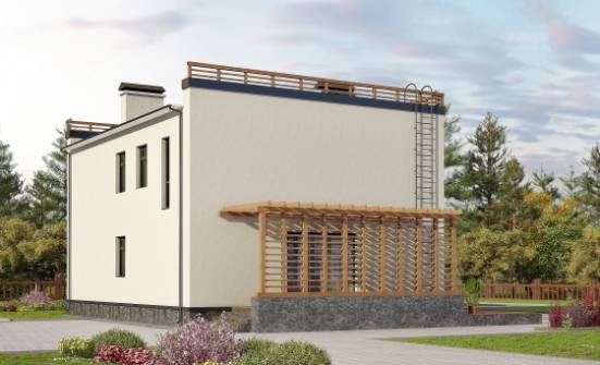 215-002-Л Проект двухэтажного дома, современный коттедж из пеноблока Тула | Проекты домов от House Expert