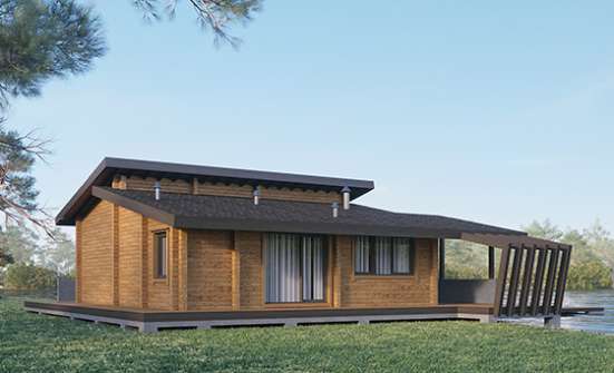 100-007-П Проект бани из дерева Алексин | Проекты одноэтажных домов от House Expert