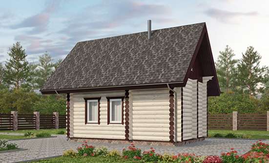 035-001-Л Проект бани из бревен Кимовск | Проекты одноэтажных домов от House Expert