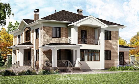 520-001-П Проект трехэтажного дома, большой загородный дом из поризованных блоков Алексин | Проекты домов от House Expert