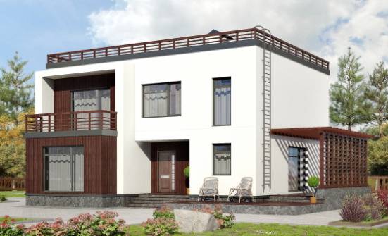 215-002-П Проект двухэтажного дома, уютный домик из поризованных блоков Новомосковск | Проекты домов от House Expert