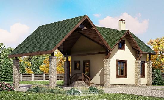 060-001-Л Проект двухэтажного дома мансардой, гараж, классический загородный дом из газобетона Кимовск | Проекты домов от House Expert