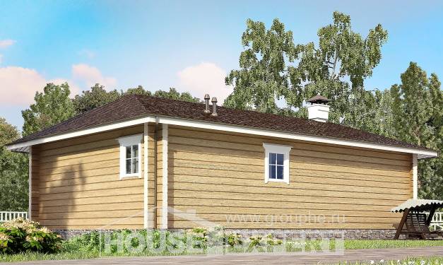 095-001-Л Проект одноэтажного дома, скромный дом из дерева, House Expert