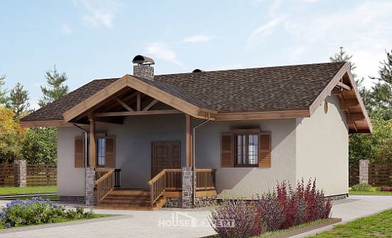 090-002-Л Проект одноэтажного дома, бюджетный загородный дом из кирпича, House Expert
