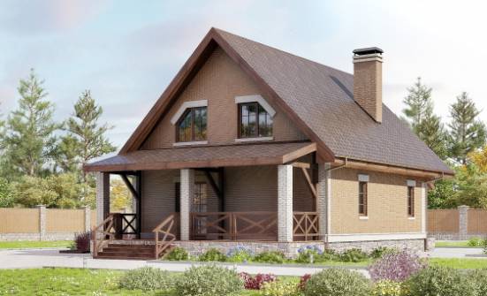 160-011-Л Проект двухэтажного дома с мансардой, красивый домик из керамзитобетонных блоков, House Expert