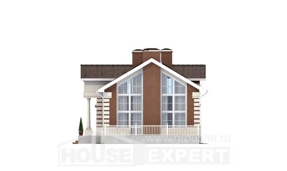 160-009-П Проект двухэтажного дома, скромный домик из блока, House Expert