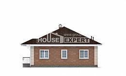 100-001-Л Проект одноэтажного дома, простой дом из газосиликатных блоков, House Expert