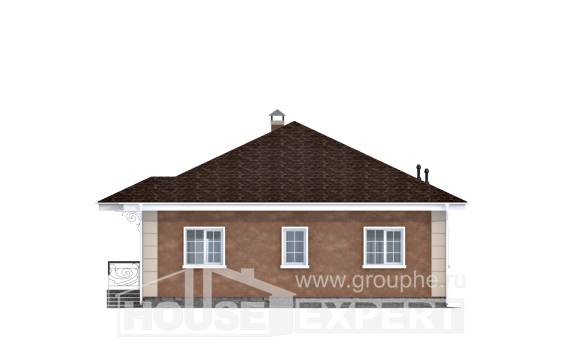 100-001-Л Проект одноэтажного дома, простой дом из газосиликатных блоков, House Expert