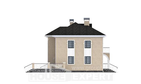 180-006-П Проект двухэтажного дома и гаражом, классический дом из кирпича, House Expert