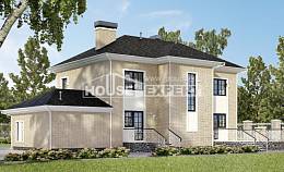 180-006-П Проект двухэтажного дома, гараж, средний дом из кирпича, House Expert