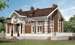 160-009-П Проект двухэтажного дома, компактный дом из газосиликатных блоков, House Expert