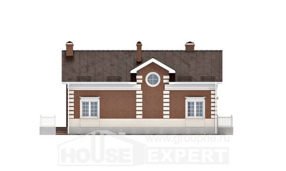 160-009-П Проект двухэтажного дома, экономичный загородный дом из бризолита, House Expert