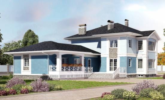 620-001-П Проект трехэтажного дома и гаражом, уютный коттедж из керамзитобетонных блоков, House Expert