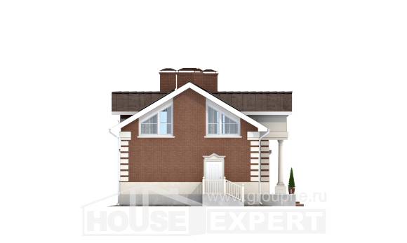 160-009-П Проект двухэтажного дома, уютный дом из теплоблока, House Expert