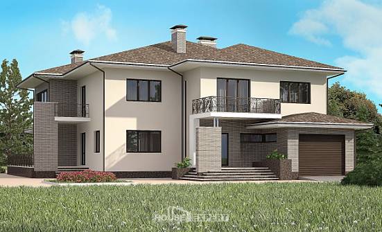 500-001-П Проект трехэтажного дома и гаражом, красивый дом из кирпича Алексин | Проекты домов от House Expert